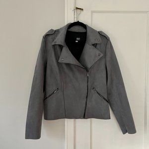 Quinn Faux Suede Moto Jacket